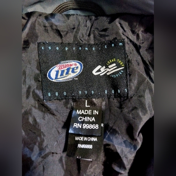 Miller Light Harley Davidson Wind Breaker Size‎ L - Picture 5 of 6